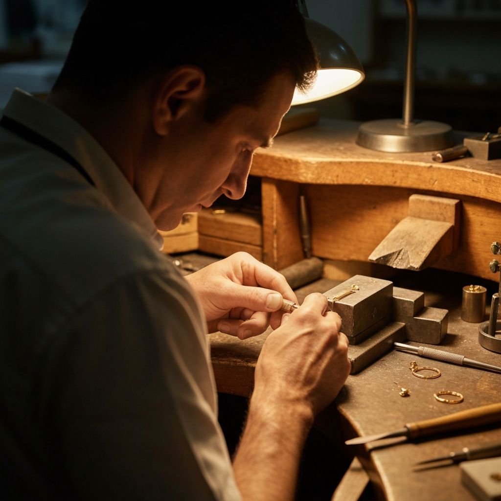 Mistrz jubiler przy pracy